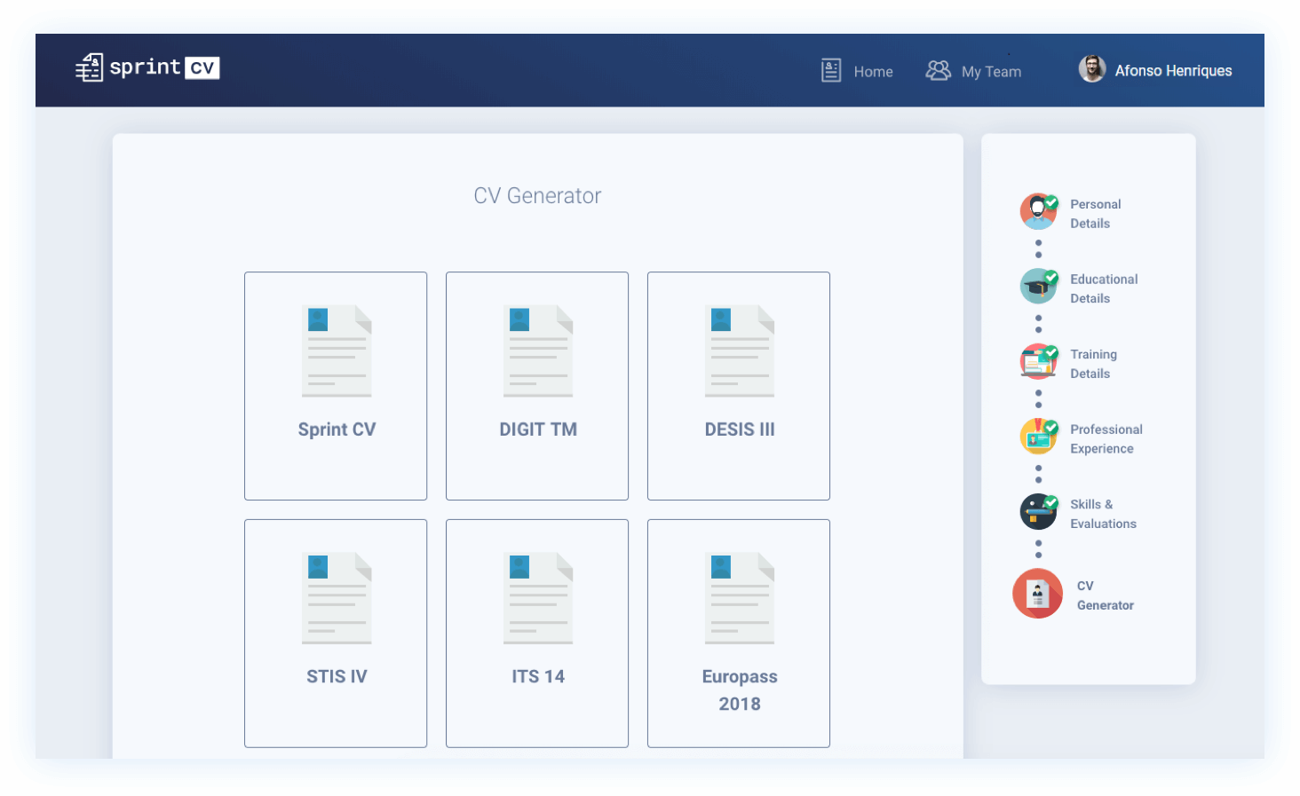 Sprintcv IT Consultant CV Generator